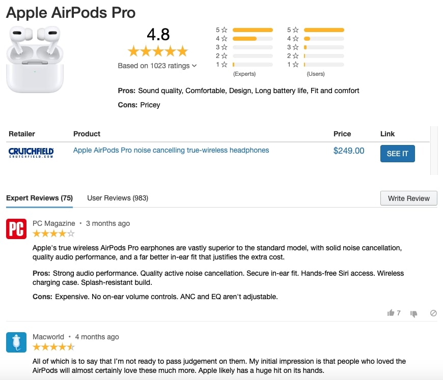 TestFreaks reviews of Apple AirPods Pro headphones