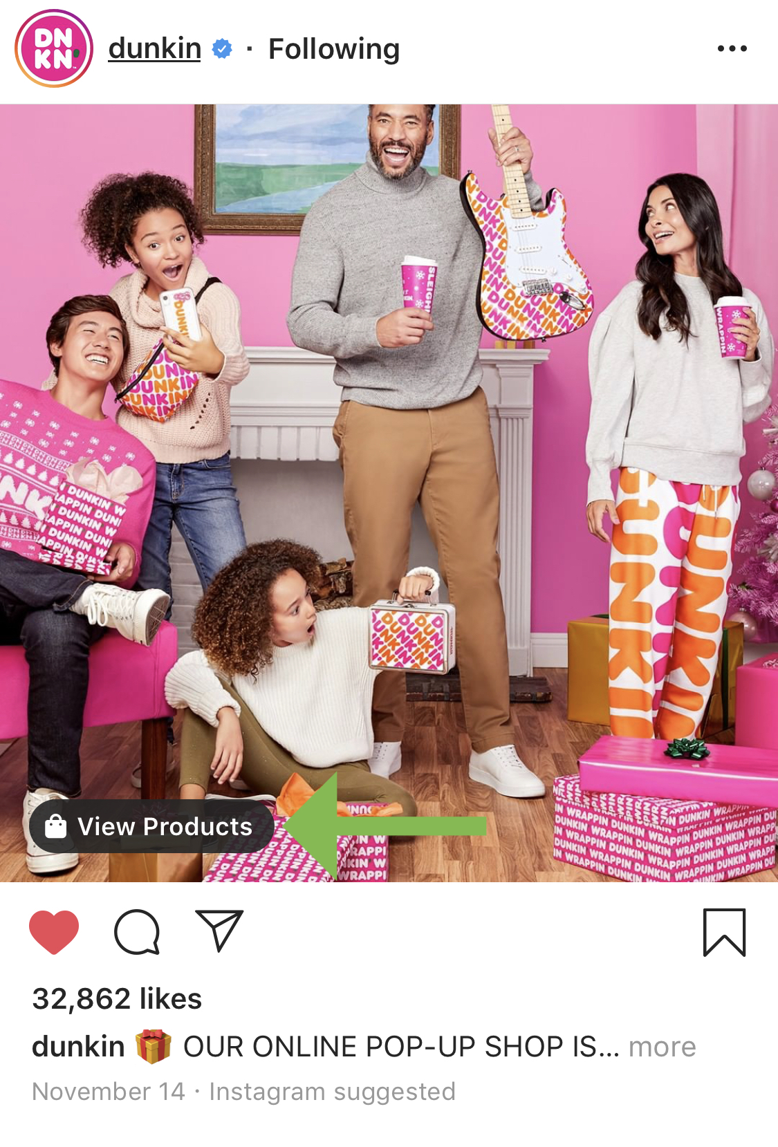 Instagram native ad